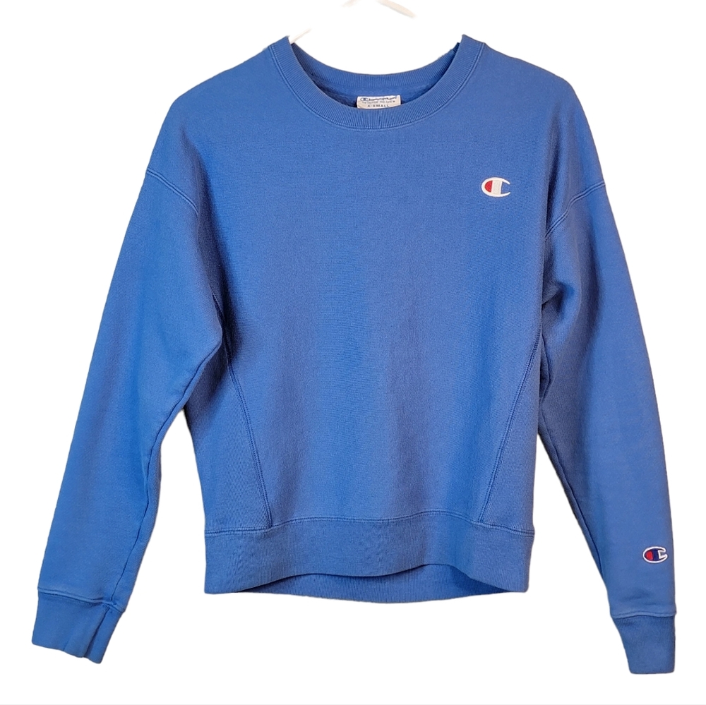 Champion Reverse Weave Vintage Y2K Heavy Light Blue Crewneck Sweatshirt Size XS